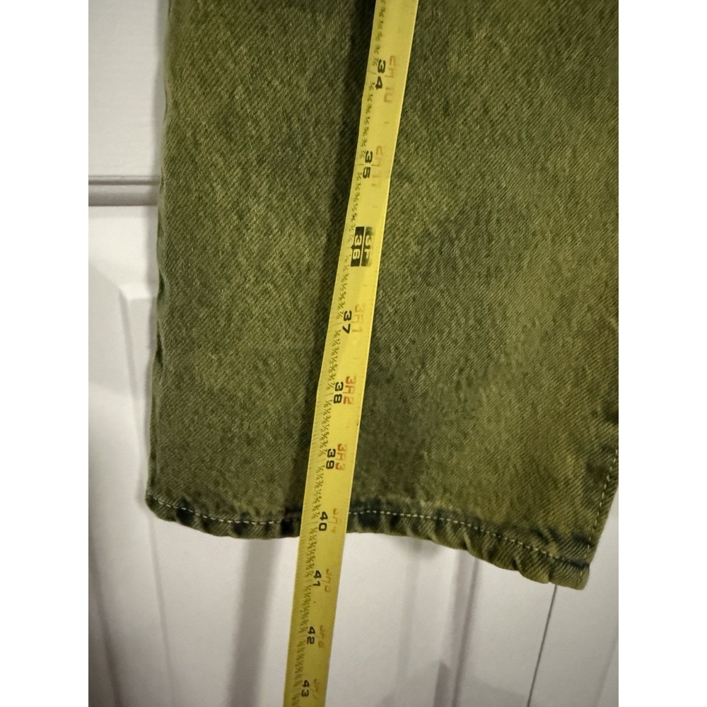 Levis Jeans Womens 94 Baggy Size 25 Straight Leg Green Acid Wash - Picture 3 of 8